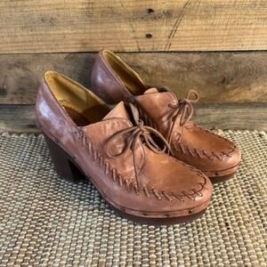 Latigo Wren Wooden Platform Heels Size 8